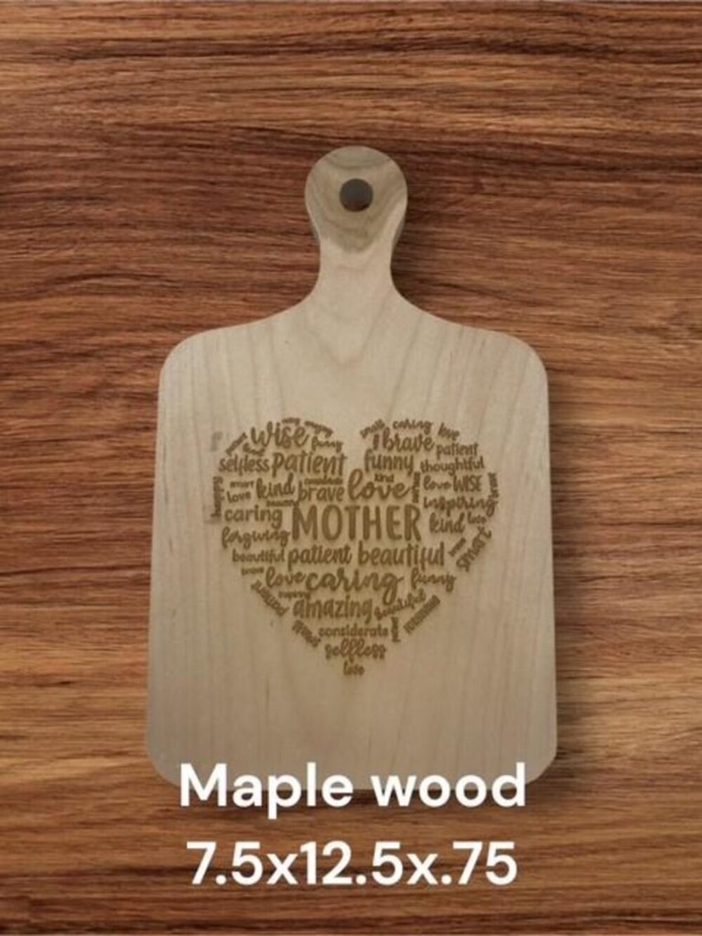 Board 07.07 Personalized Mother's Kitchen Decor: Engraved Wood Cutting